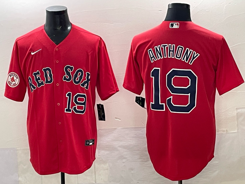 Men 2025 Boston Red Sox #19 Anthony red Nike MLB Jersey 005->washington commanders->NFL Jersey